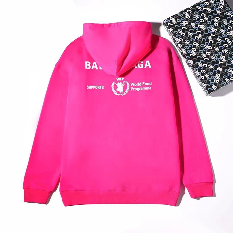 バレンシアガ 偽物 WFP フーディ ピンク パーカー bak63653代引きを販売