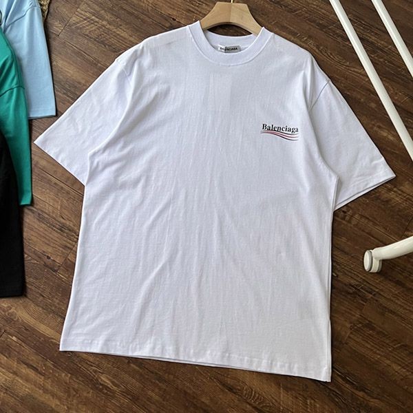 バレンシアガ キャンペーン ロゴ コットンTシャツ bam55441人気
