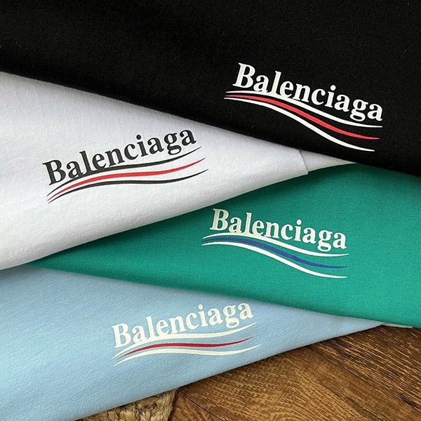 バレンシアガ キャンペーン ロゴ コットンTシャツ bam55441代引きを販売