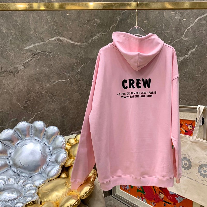 追跡付き発送バレンシアガ パーカー 偽物 CREW ミディアムフィットフーディー 3色 bao43274最高級