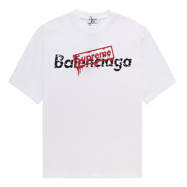 バレンシアガ シュプリーム 偽物 コラボ ロゴ Tシャツ bao76464