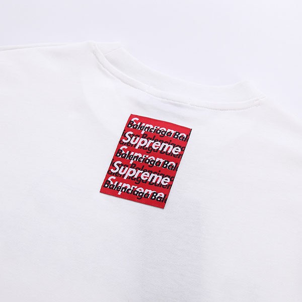 バレンシアガ シュプリーム 偽物 コラボ ロゴ Tシャツ bao76464代引きを販売