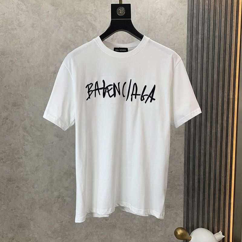 稀少バレンシアガ クルーネックロゴ Tシャツ コピー ホワイト baq29190通販