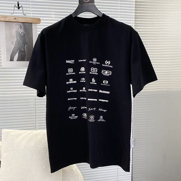 ★追跡付き発送で安心バレンシアガ コピー ロゴ オーバーサイズ Tシャツ 半袖 2色 baq50186通販