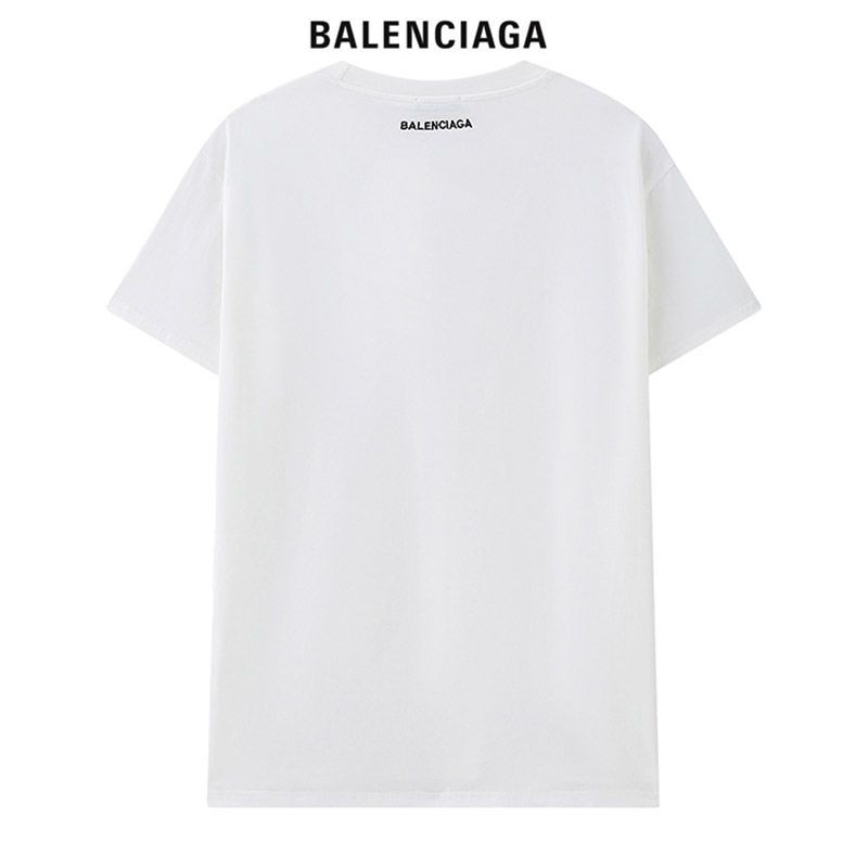 超希少！バレンシアガ スマイリープリント Tシャツ コピー 2色 bar71195激安送料無料