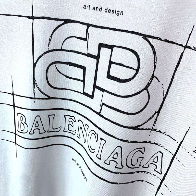 超話題!バレンシアガ クルーネック Tシャツ コピー BB bas01583N級品