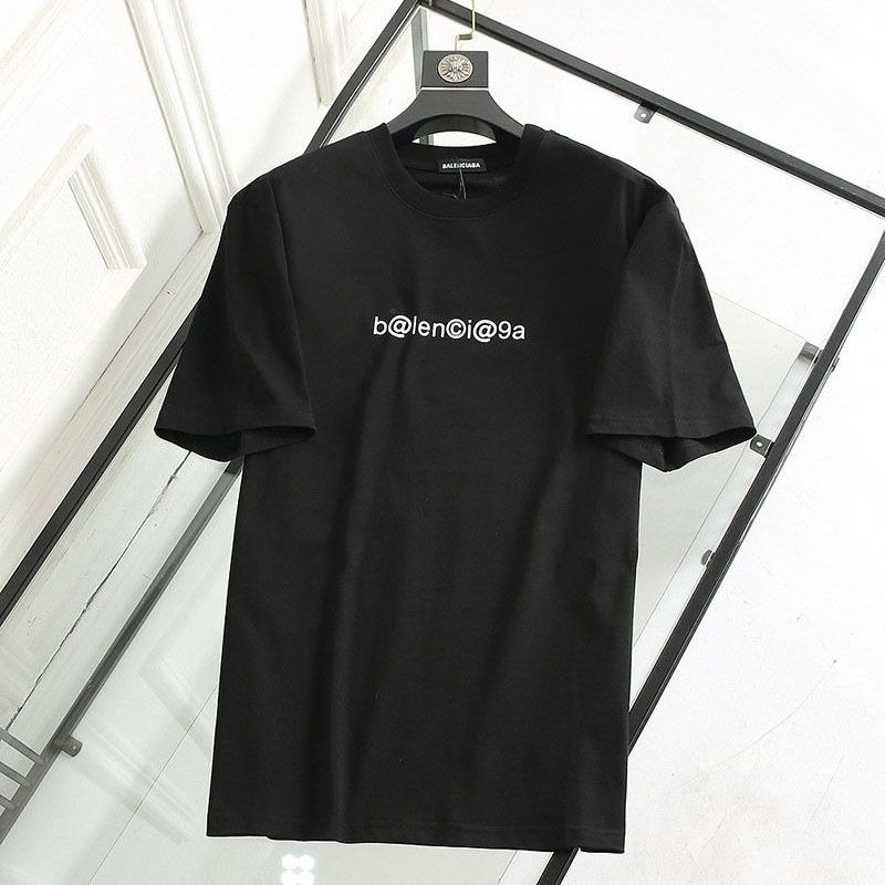 春もの新作バレンシアガ 偽物 メールボックスモノグラムプリント Tシャツ ブラック bas23660激安送料無料