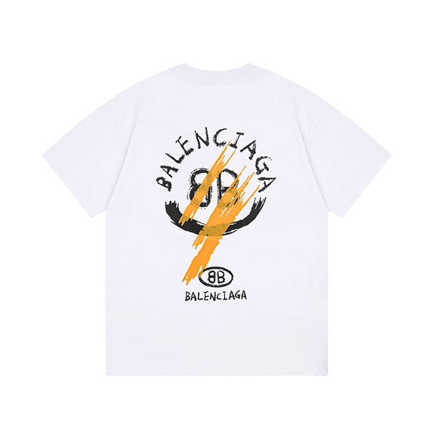 バレンシアガ 偽物 BBロゴ プリント 半袖 Tシャツ bas24866品質保証