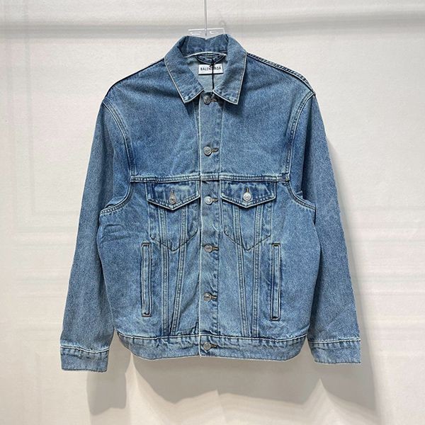 定番 バレンシアガ バックロゴのデニムジャケット 偽物 bas34831通販