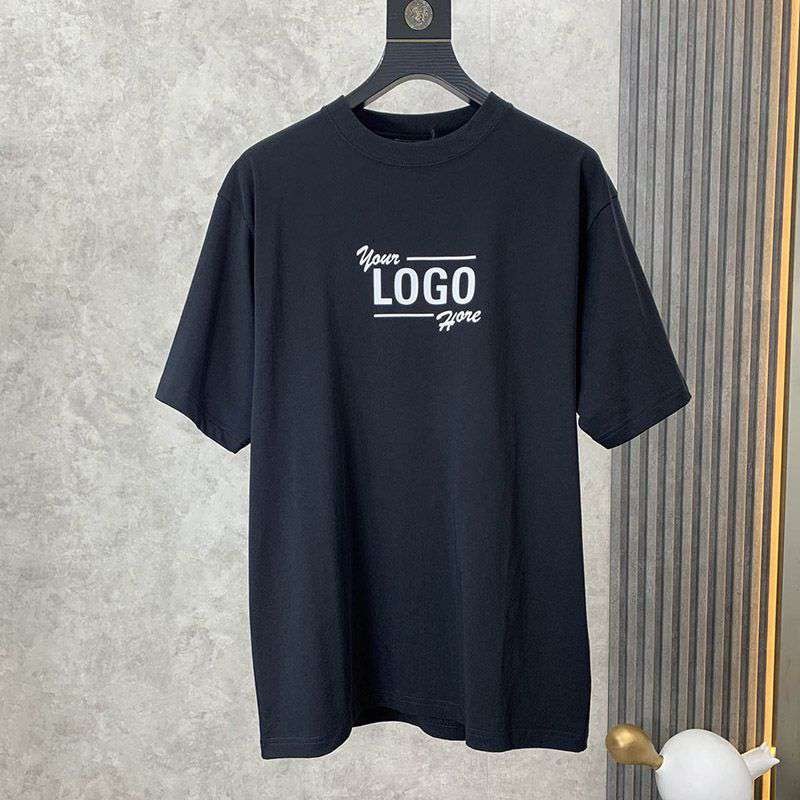 超希少！バレンシアガ クルーネックロゴ Tシャツ スーパーコピー ブラック bas65617通販
