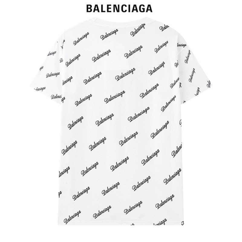 人気急上昇バレンシアガ 偽物 クルーネックロゴ Tシャツ 2色 bas99802高い品質