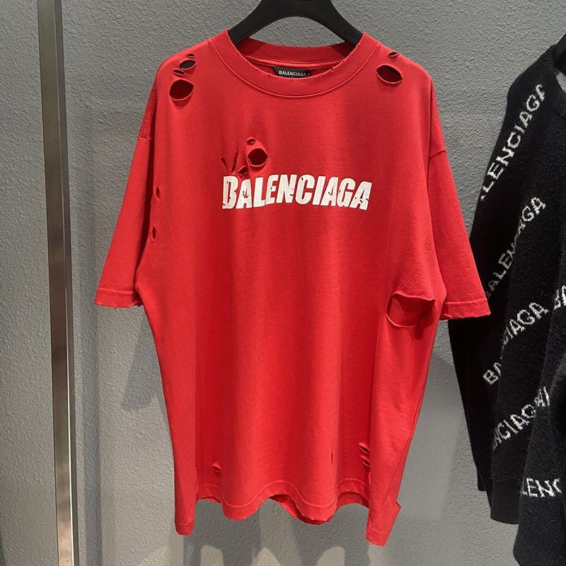 21-22AW【バレンシアガ】ロゴ入りコットンTシャツ コピー bat02455通販