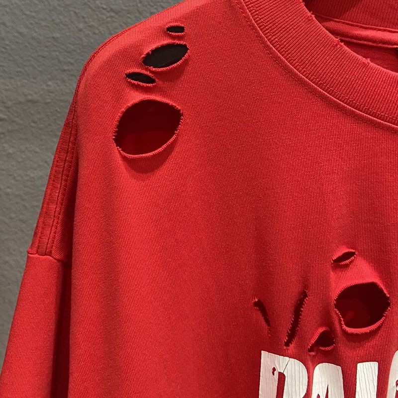21-22AW【バレンシアガ】ロゴ入りコットンTシャツ コピー bat02455人気