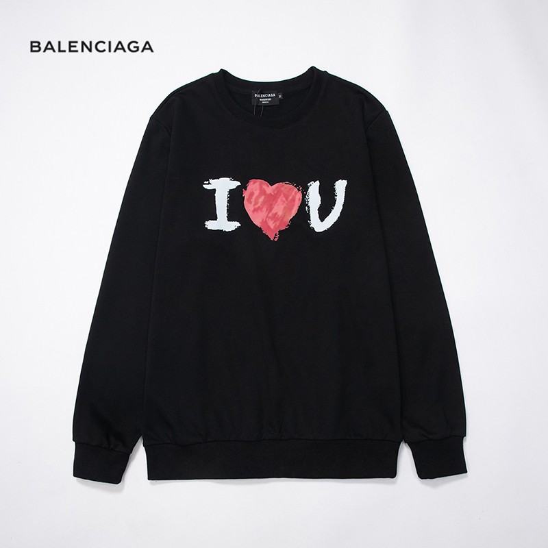 21新作 バレンシアガ パーカー 偽物 Love プリント フーディ ブラック bat73827通販