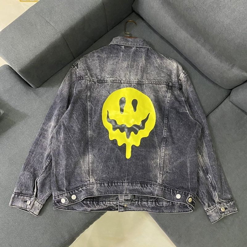 定番バレンシアガ 偽物 Drip Peace Large Fit ジャケット★ストーンウォッシュ ブラックデニム bau61029