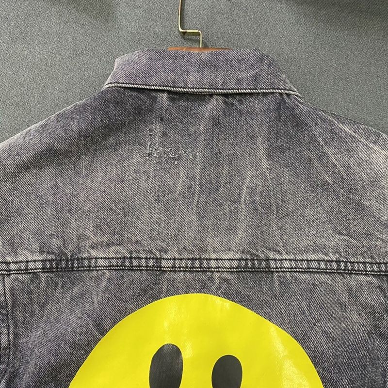 定番バレンシアガ 偽物 Drip Peace Large Fit ジャケット★ストーンウォッシュ ブラックデニム bau61029人気