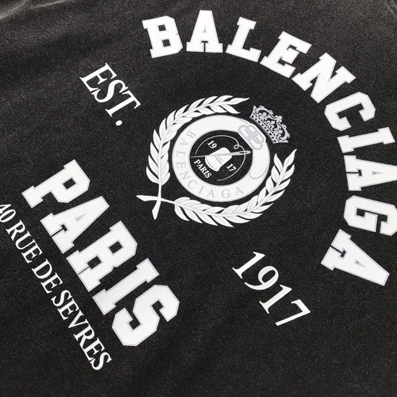 21-22AW バレンシアガ カレッジ 1917 コットン Tシャツ スーパーコピー 半袖 bav45954高い品質