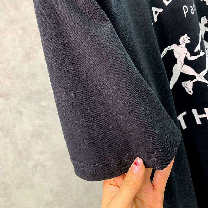 争奪戦バレンシアガ athletes Tシャツ 偽物 ブラック bay32751N級品