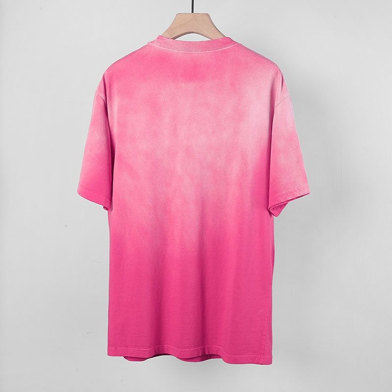 ★日本!!人気！バレンシアガ ロゴダメージブラックコットン 偽物 クルーネックTシャツ bay66893高い品質