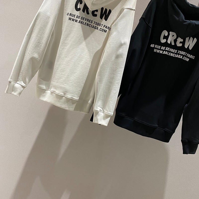 一目惚れ♪バレンシアガ パーカー コピー CREW ミディアムフィットフーディー 2色 bay94399最高級