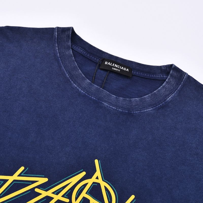 送料込【バレンシアガ】ParisロゴプリントTシャツ スーパーコピー☆Medium Fit baz44066通販
