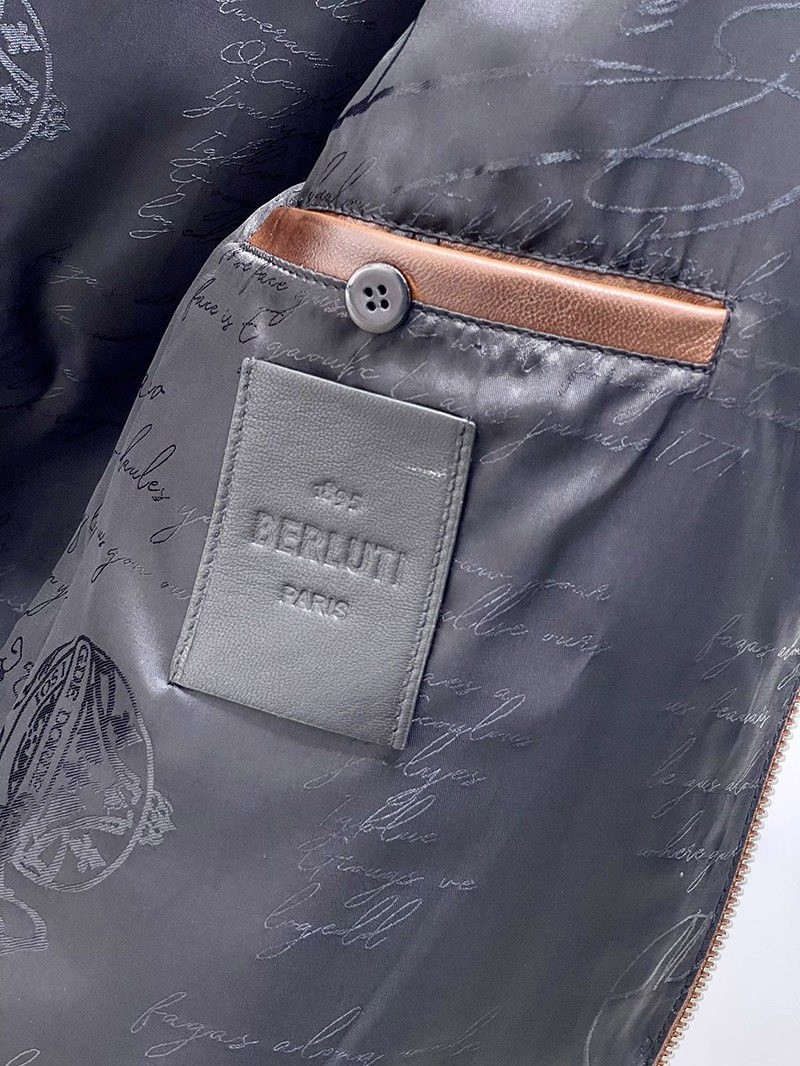 ☆超人気☆ベルルッティ レザーブルゾン ライダースジャケット偽物 bef32818最高級