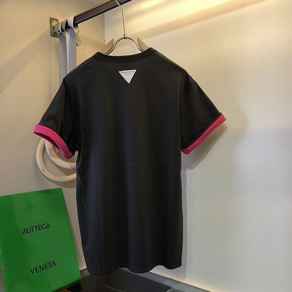超話題!【ボッテガヴェネタ】コントラスト ステッチ 偽物 Tシャツ bos35019通販