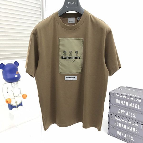 希少色バーバリー コピー ラベルアップリケ オーバーサイズTシャツ 3色 80565431通販
