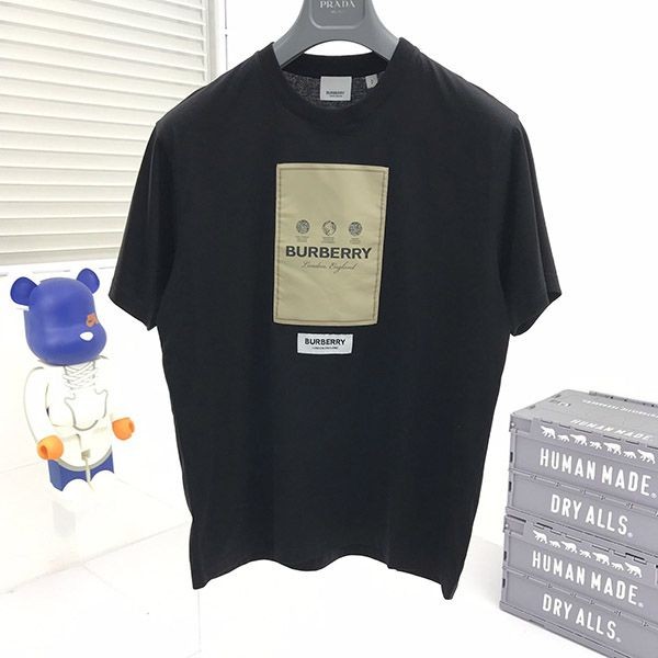 希少色バーバリー コピー ラベルアップリケ オーバーサイズTシャツ 3色 80565431