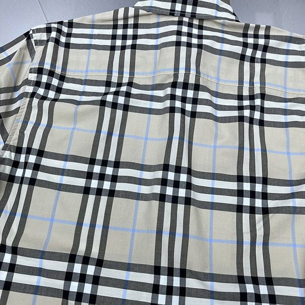 バーバリー チェックモチーフのコットンシャツ コピー Bab63998代引きを販売