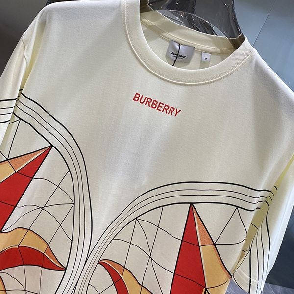 超話題!バーバリー ロゴ オーバーサイズTシャツ 偽物 Bac40044激安送料無料
