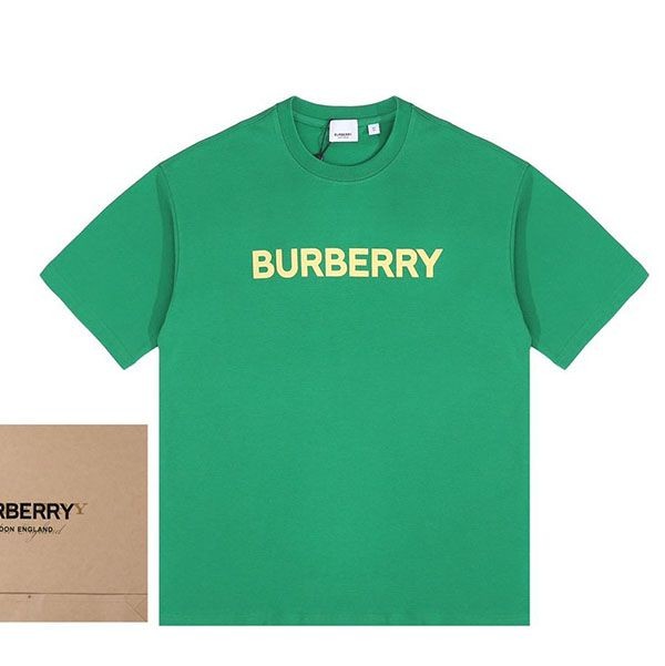☆超人気☆バーバリー ロゴ オーバーサイズTシャツ 偽物 Baf08744