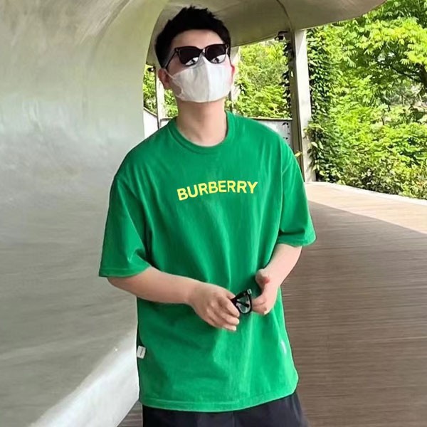 ☆超人気☆バーバリー ロゴ オーバーサイズTシャツ 偽物 Baf08744N級品