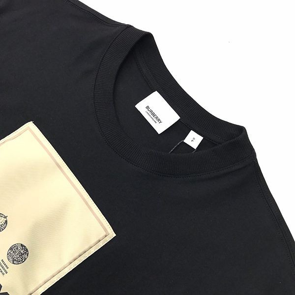春もの新作バーバリー ラベルアップリケ コットン Tシャツ 偽物 Baq25192激安送料無料