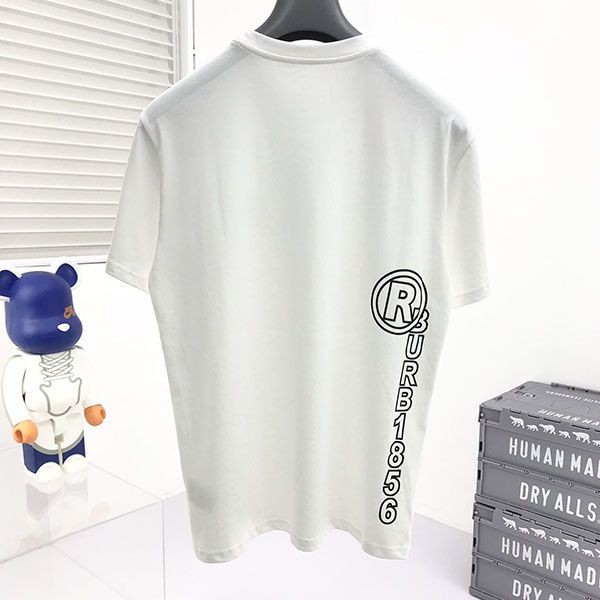 21-22AW バーバリー Tシャツ 偽物 ホースフェリー プリント コットン Baq38823通販