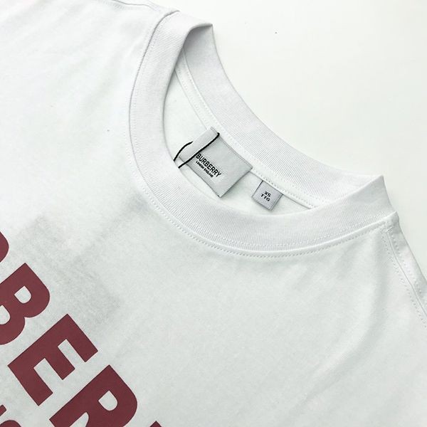 目を惹くカラーバーバリー ロゴコットンオーバーサイズTシャツ コピー 2色 Bax06236激安送料無料
