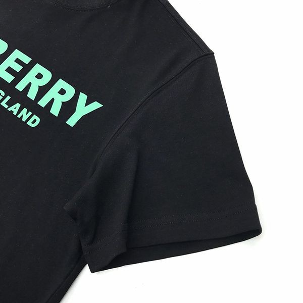 目を惹くカラーバーバリー ロゴコットンオーバーサイズTシャツ コピー 2色 Bax06236N級品