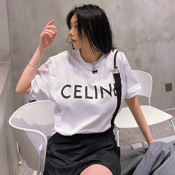 ★超人気★セリーヌ Tシャツ コピー*クルーネック ロゴ*セレブも愛用 2X308916GN級品