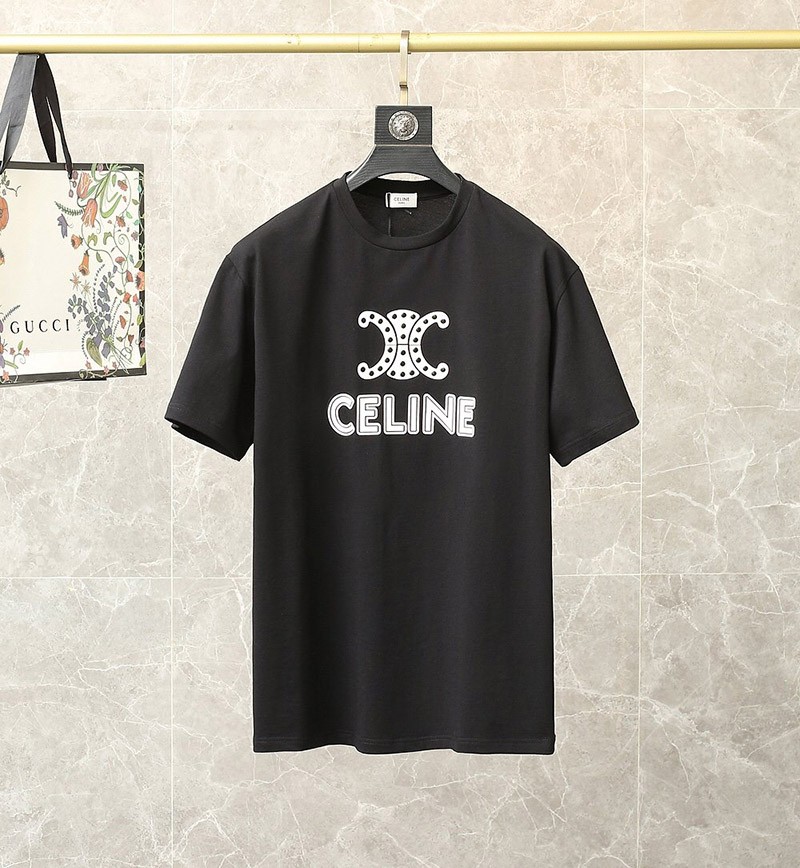 新作☆【セリーヌ】TRIOMPHE クロップドTシャツ/コットン コピー 2X871501F