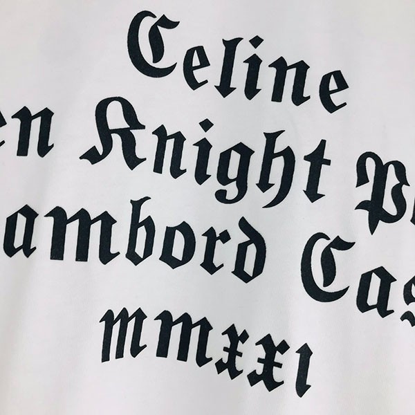 【セリーヌ】ルーズTシャツ 偽物シャンボール コットンジャージー Cec86505高い品質