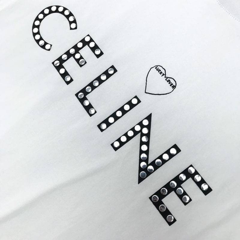 最安値挑戦セリーヌ アーティストプリント Tシャツ コピー / コットン ホワイト Cec87975高い品質