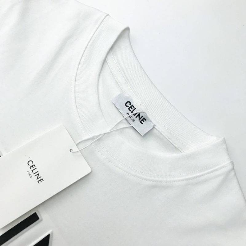 大人気!!新色セリーヌ ルーズ Tシャツ スーパーコピー コットン ホワイト Ced29756激安送料無料