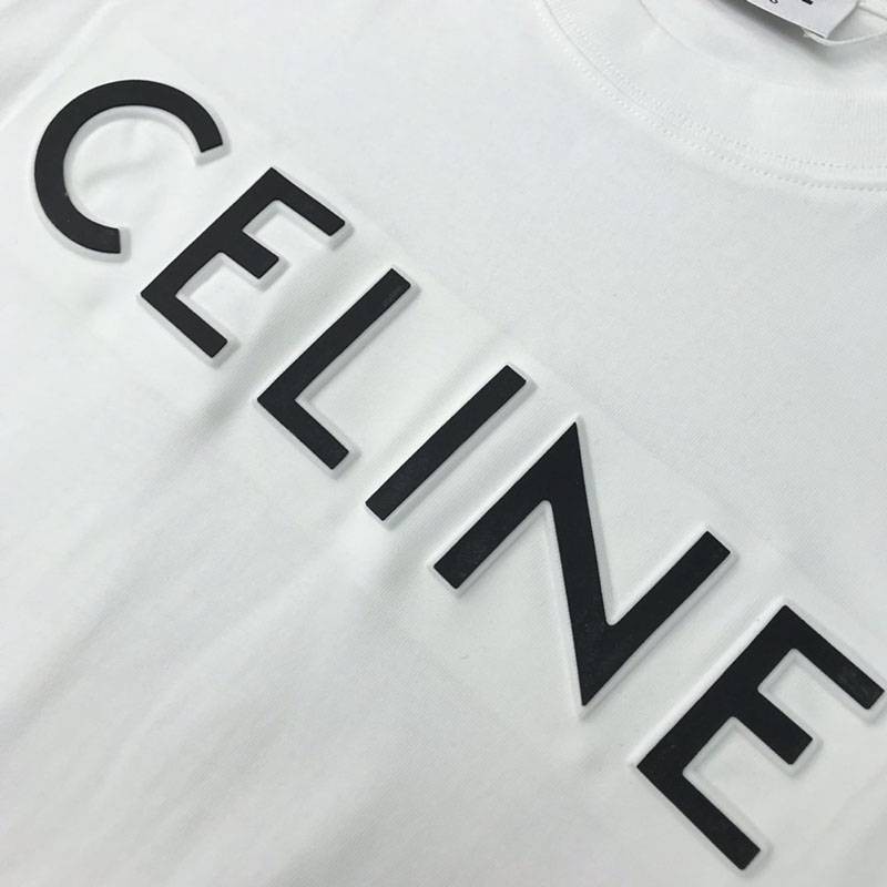 大人気!!新色セリーヌ ルーズ Tシャツ スーパーコピー コットン ホワイト Ced29756高い品質