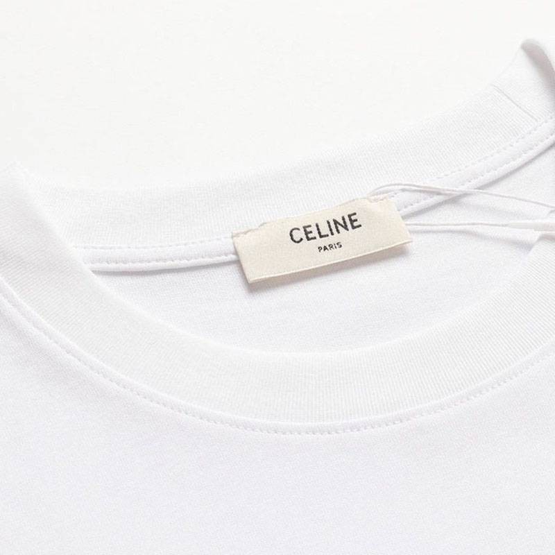 日本未入荷セリーヌ ルーズ Tシャツ コピー コットン ホワイト Cef32445人気