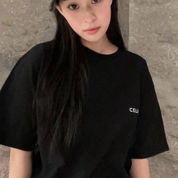 すぐ届く セリーヌ コットン ジャージー Tシャツ ロゴ Ceg93912人気
