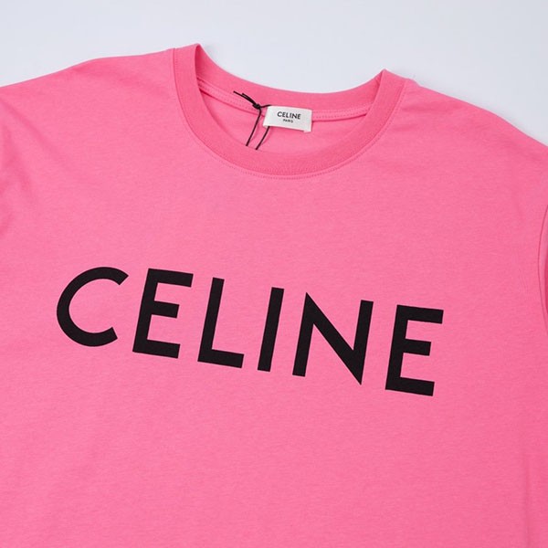 セリーヌ tシャツ 激安 ユニセックス ルーズ ロゴプリント Ceh33343激安送料無料