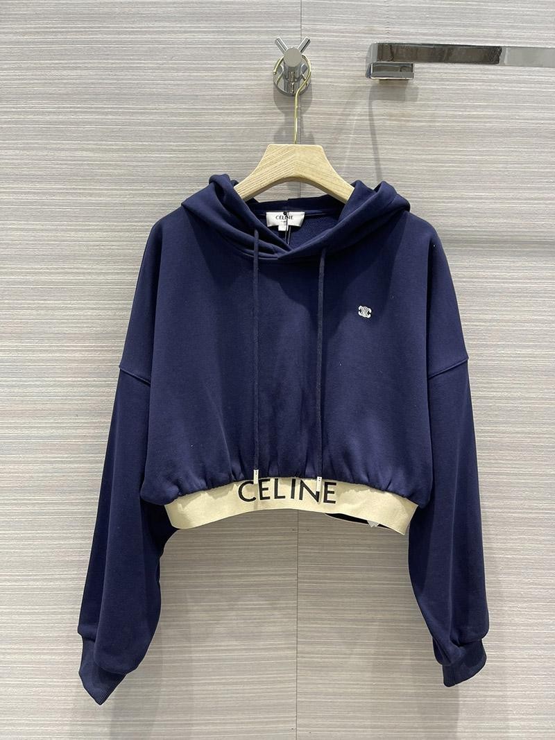 人気♪【セリーヌ】クロップド スウェット パーカーコピー 上下セット Cei17626通販