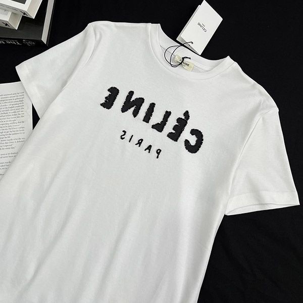 送料込 セリーヌ コットン ジャージー Tシャツ コピー ロゴ Cei25360通販
