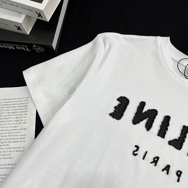 送料込 セリーヌ コットン ジャージー Tシャツ コピー ロゴ Cei25360激安送料無料