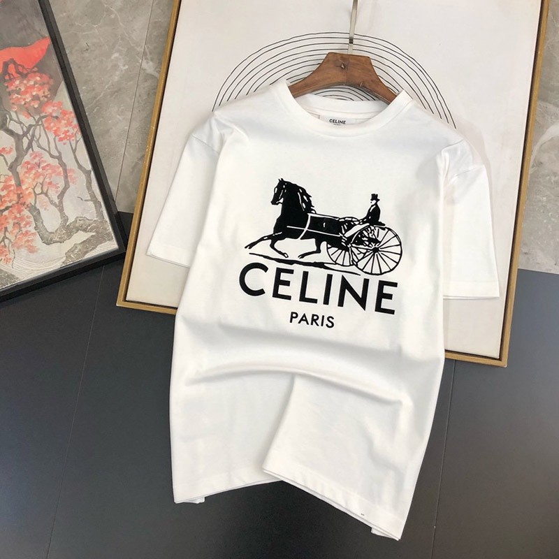 【セリーヌ】コットンジャージー サルキーTシャツ コピー ネイビー Cej37407激安送料無料